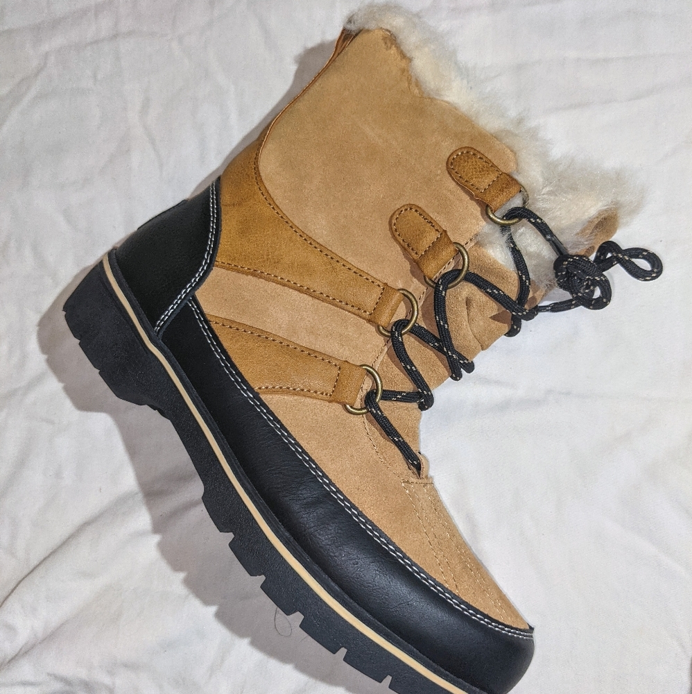 Champion Leather Boots with Fur Lining